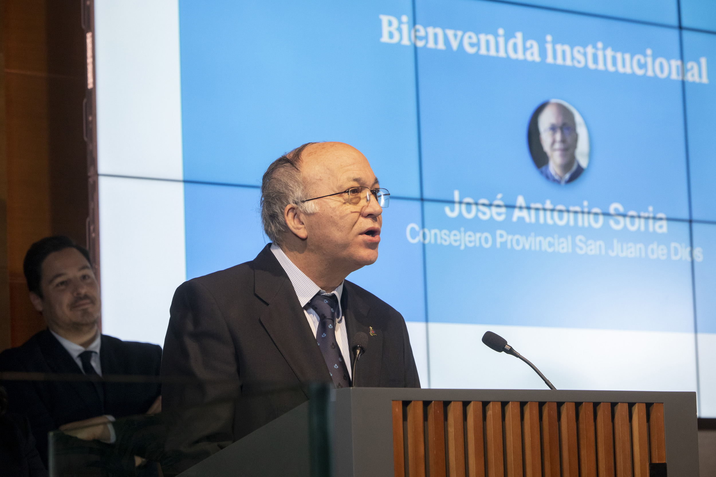 José Antonio Soria, Consejero Provincial de San Juan de Dios, da la bienvenida institucional